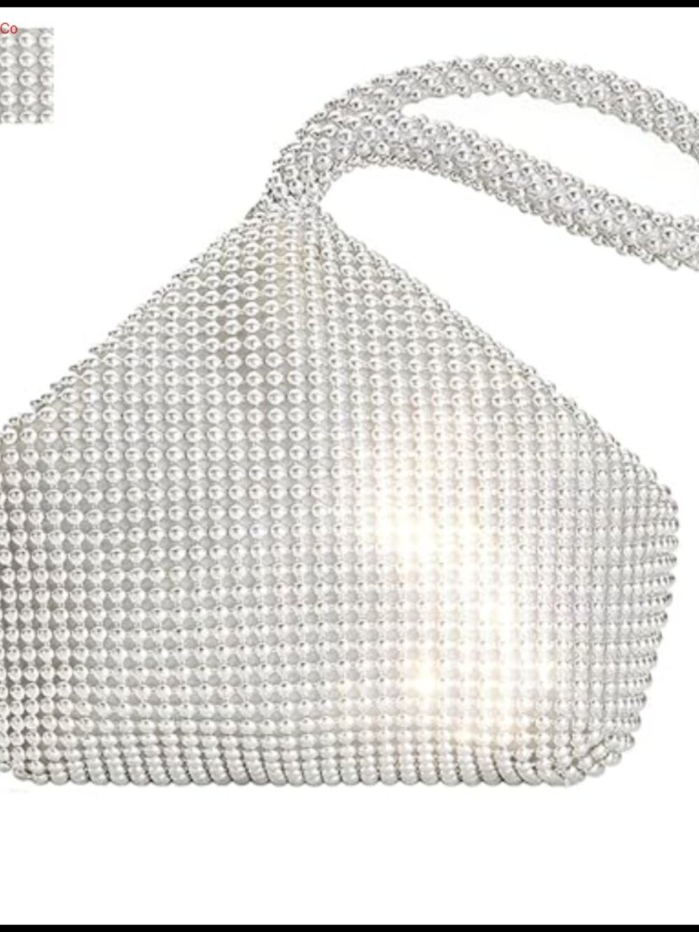 1920s Beaded Triangle Clutch Evening Bag for Wedding Prom